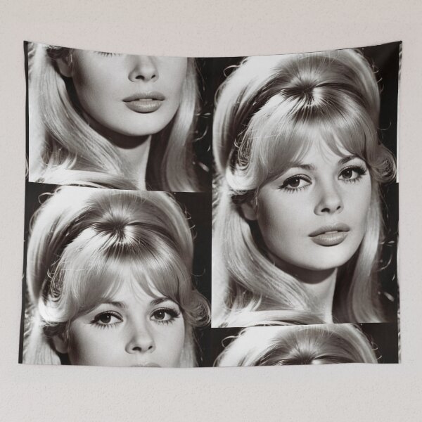 Item preview, Character - Portrait Black and White Bouffant Hairstyle Elegant designed and sold by Beat-It.