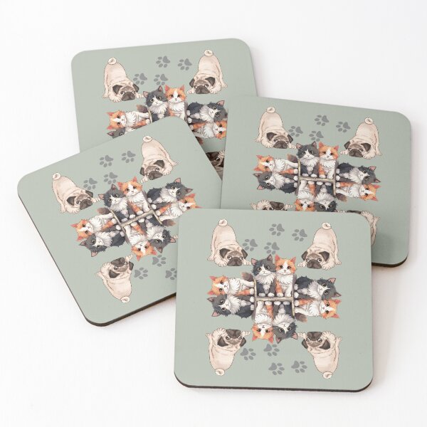 Item preview, Cute Pets Kaleidoscope Design designed and sold by Nene Bird Designs.