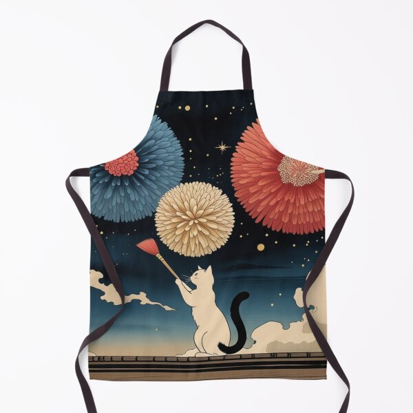 Item preview, Cat Painting Flower Fireworks in the Sky designed and sold by LEO'S CREATURE　れおずくりーちゃー.