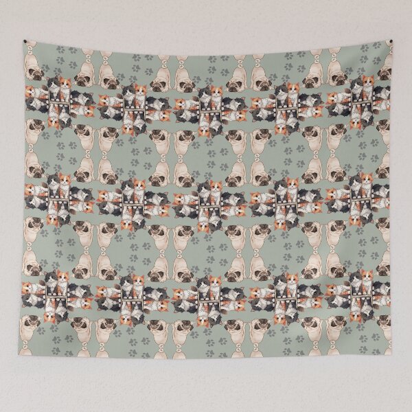 Item preview, Cute Pets Kaleidoscope Design designed and sold by Nene Bird Designs.