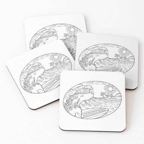 Item preview, Surfer Dog - Black and White designed and sold by Bentley’s Great Escape.