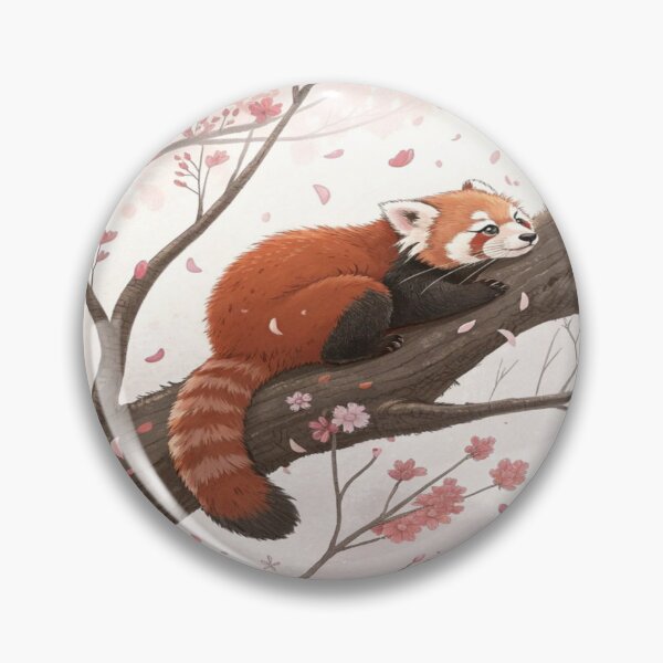 Item preview, Sleeping Red Panda on Branch Artwork  designed and sold by NivyasArtistry.