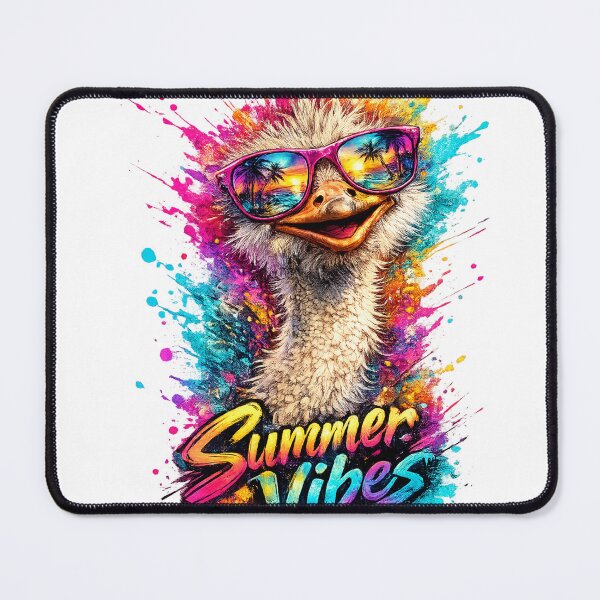 Item preview, Summer Vibes Ostrich – Cool Sunglasses Color Splash designed and sold by GooniSL.