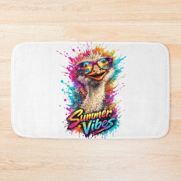 Item preview, Summer Vibes Ostrich – Cool Sunglasses Color Splash designed and sold by GooniSL.