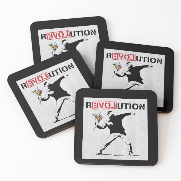Item preview, Banksy Flower Thrower REVOLution on Concrete Wall designed and sold by Kaibosh21.