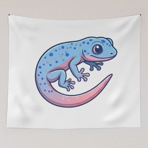 Item preview, Pastel Blue Gecko Cute Reptile Sticker designed and sold by HoneyBreezeCo.