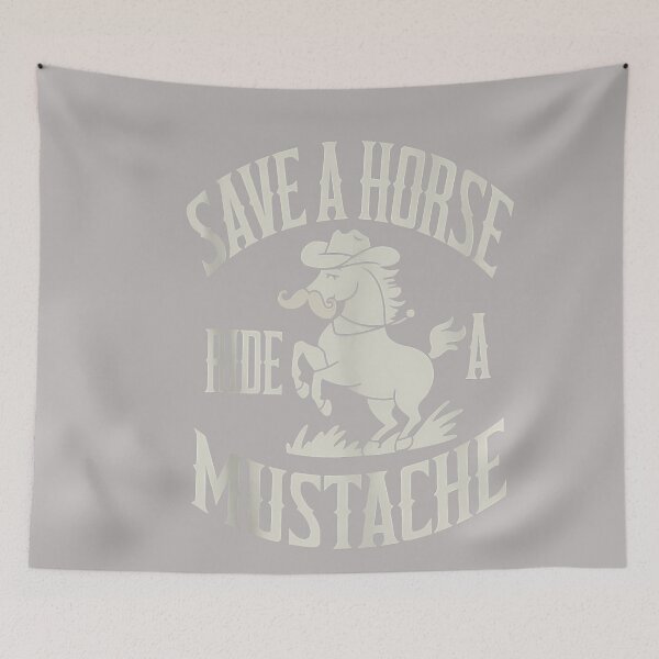 Item preview, Save A Horse Ride A Mustache Tank Top designed and sold by GreggRoss.