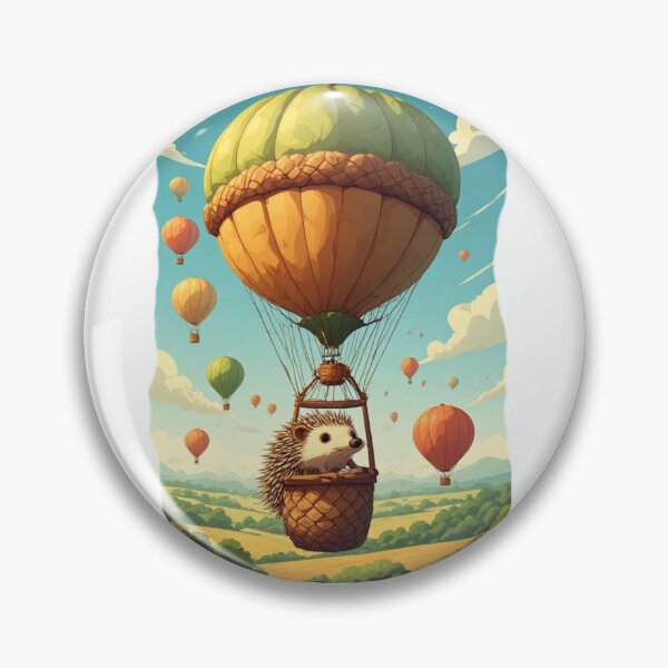 Item preview, Acorn Aeronaut – Hedgehog Adventures Above the Clouds designed and sold by halibutgoatramb.
