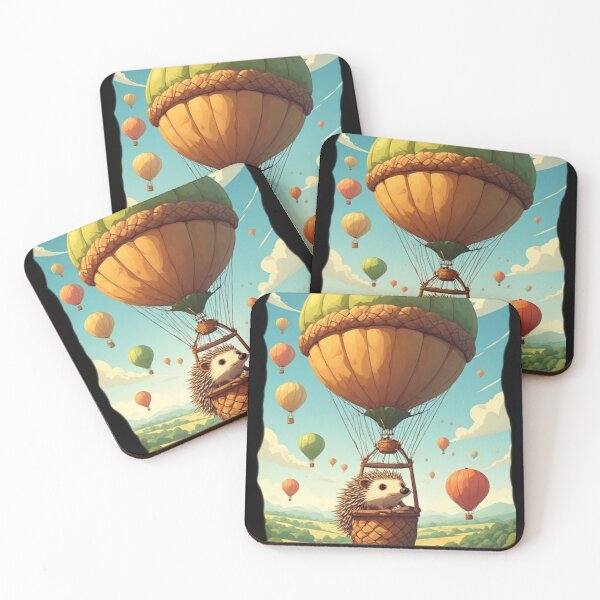 Item preview, Acorn Aeronaut – Hedgehog Adventures Above the Clouds designed and sold by halibutgoatramb.