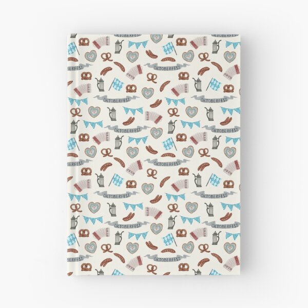 Item preview, Watercolor Bavarian Flag and Pretzels Cream Oktoberfest Pattern designed and sold by svitlaarty.