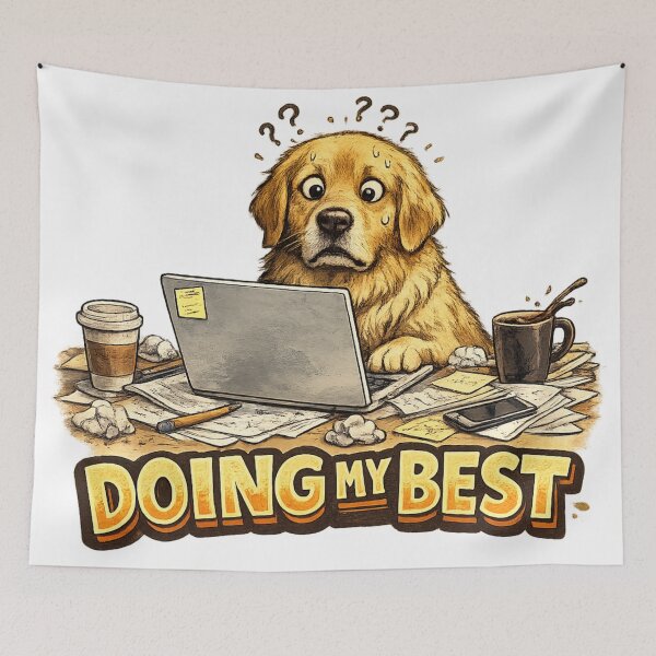 Item preview, Doing My Best Funny Stressed Dog designed and sold by irfanshikh.