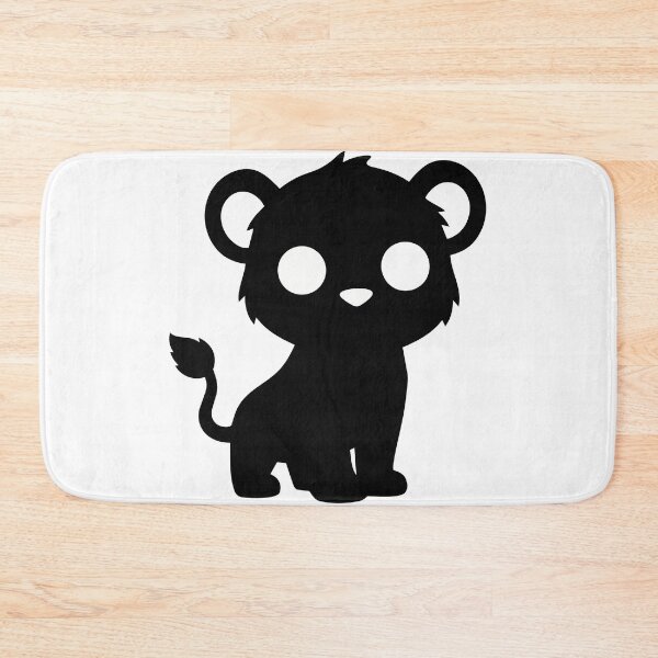 Item preview, Chibi Baby Lion Cub Silhouette SVG - Cute Minimalist Safari Jungle Animal Clipart - Big Eyes Wildcat Vector PNG Sticker for Nursery Wall Decal designed and sold by BestChoiceService.