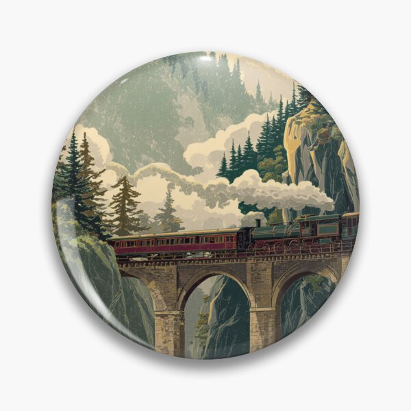 Item preview, Vintage steam train railway  designed and sold by gaylelyons.