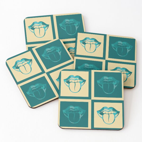 Item preview, Tongue Pop Art – Retro Teal Graphic Illustration designed and sold by StefanStudioArt.