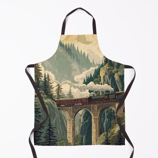 Item preview, Vintage steam train railway designed and sold by gaylelyons.