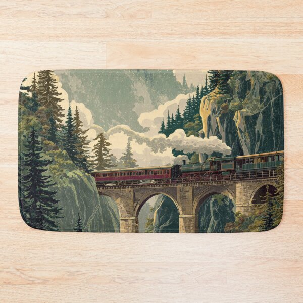 Item preview, Vintage steam train railway  designed and sold by gaylelyons.