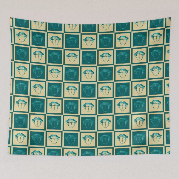 Item preview, Tongue Pop Art – Retro Teal Graphic Illustration designed and sold by StefanStudioArt.