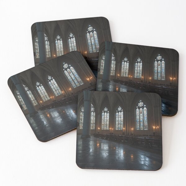 Item preview, Cloaked Stranger Inside Gothic Cathedral designed and sold by GeoWhimsy Studio.