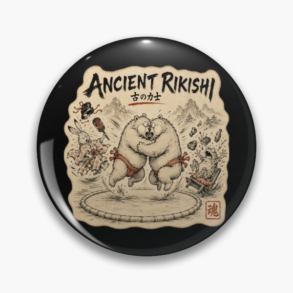 Item preview, Ancient Rikishi – Japanese Choju-giga Sumo Humor Sticker Art designed and sold by Locker39.
