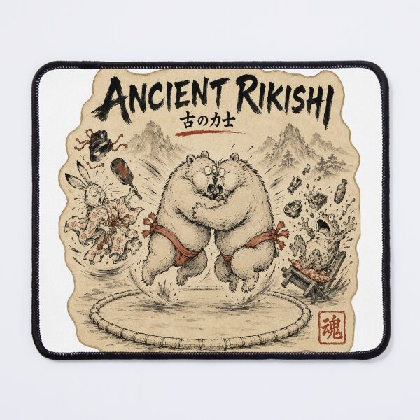 Item preview, Ancient Rikishi – Japanese Choju-giga Sumo Humor Sticker Art designed and sold by Locker39.