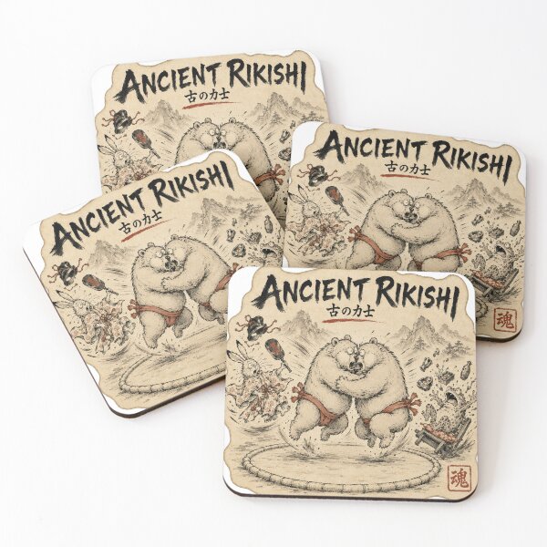 Item preview, Ancient Rikishi – Japanese Choju-giga Sumo Humor Sticker Art designed and sold by Locker39.