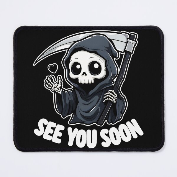 Item preview, See You Soon Grim Reaper Goth Halloween Spooky designed and sold by LysiTHWIP.