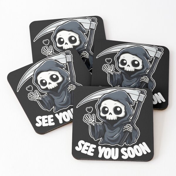 Item preview, See You Soon Grim Reaper Goth Halloween Spooky designed and sold by LysiTHWIP.