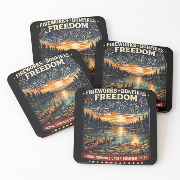 Item preview, Fireworks Bonfires Freedom | Vintage Summer Lake Life 1776 T-Shirt designed and sold by Bismillah-Najah.