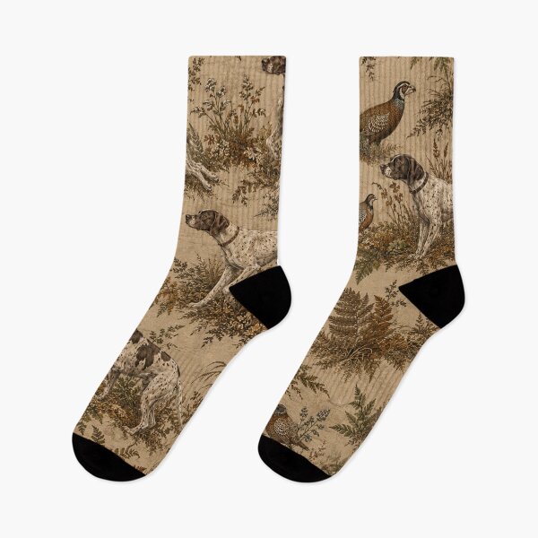 Item preview, Vintage Hunting Dogs & Game Birds Pattern designed and sold by TammyHunterArt.