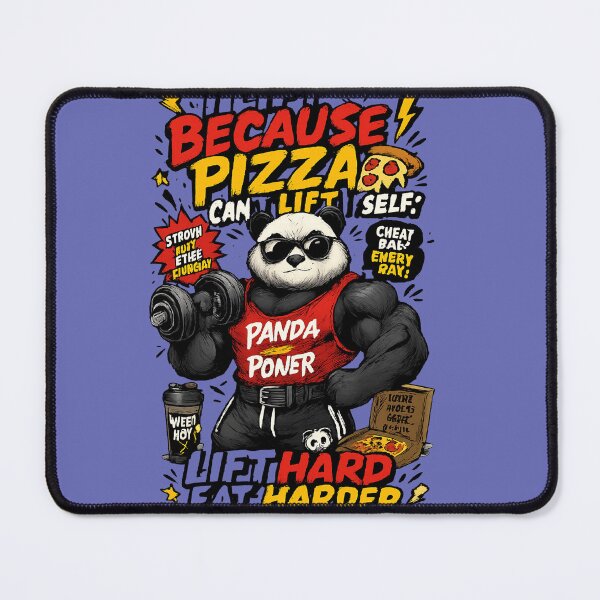 Item preview, Funny Gym Panda Pizza Lover Lift Hard Eat Harder designed and sold by mr.bardook.