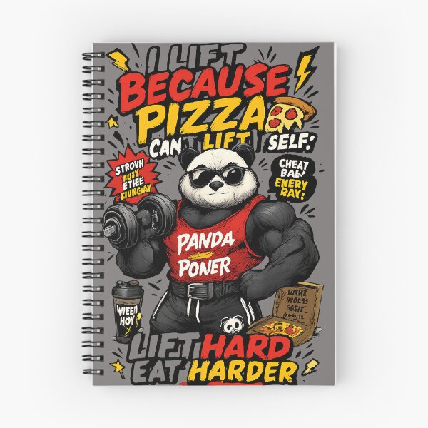 Item preview, Funny Gym Panda Pizza Lover Lift Hard Eat Harder designed and sold by mr.bardook.