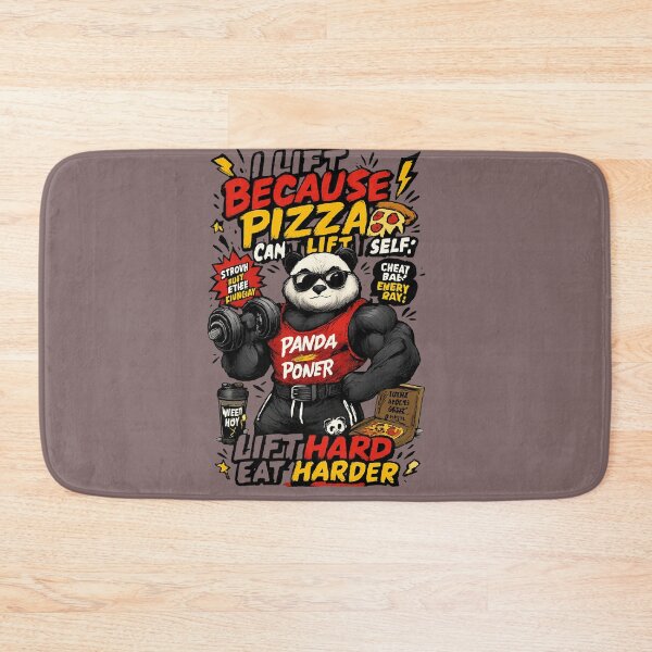 Item preview, Funny Gym Panda Pizza Lover Lift Hard Eat Harder designed and sold by mr.bardook.