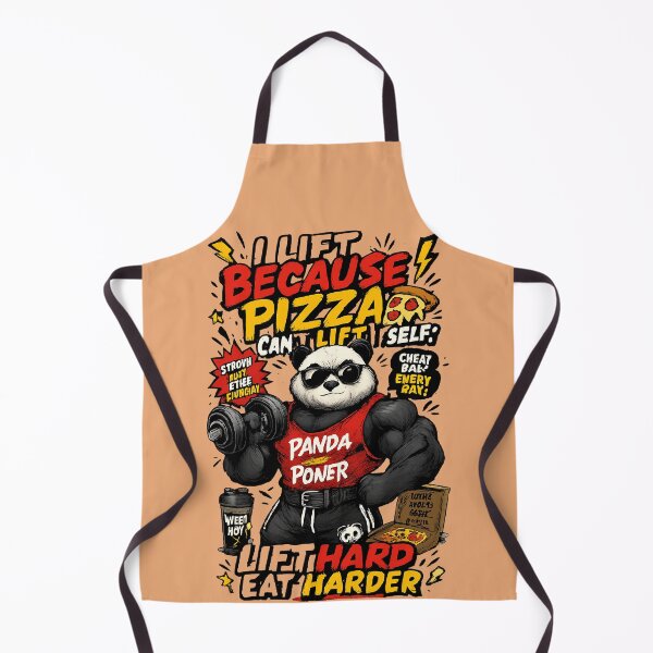 Item preview, Funny Gym Panda Pizza Lover Lift Hard Eat Harder designed and sold by mr.bardook.