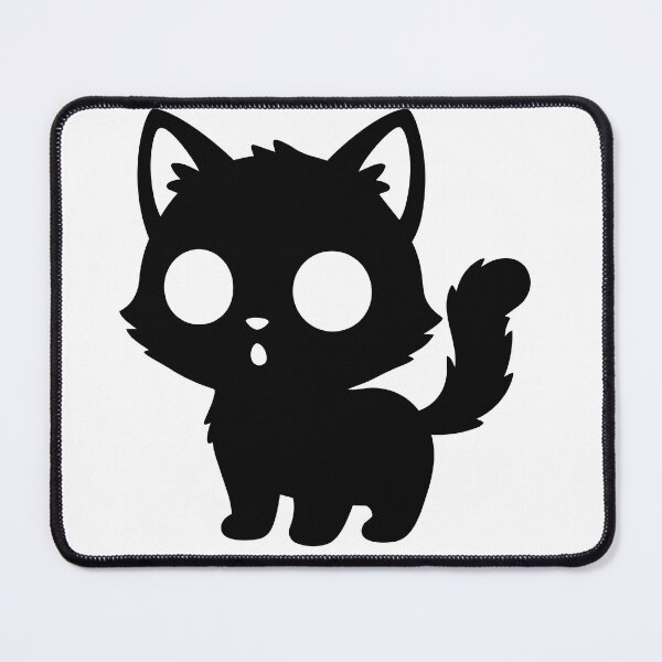 Item preview, Kawaii Shocked Black Cat Silhouette SVG - Cute Gasping Kitten Clipart - Funny Halloween Witch Familiar Vector PNG Sticker for Cricut Craft designed and sold by BestChoiceService.
