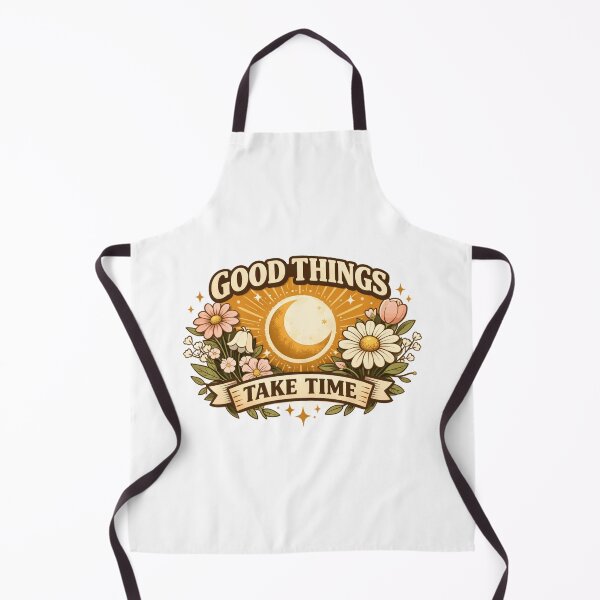 Item preview, Good Things Take Time - Retro Aesthetic Flowers & Moon designed and sold by GUINewAlex.