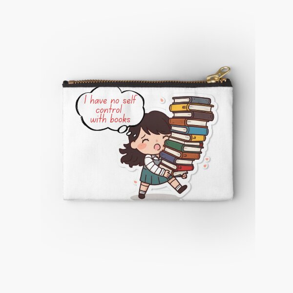 Item preview, Funny Bookworm Chibi Carrying Book Stack  designed and sold by Stickers-maker2.