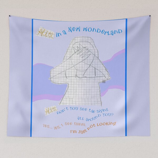 Item preview, Alice in A New Wonderland (pencil drawing by ACCI) Don't You See The Signs designed and sold by VanyssaGraphics.