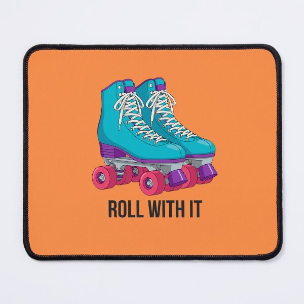 Item preview, 'Roll With It ' Retro Roller Skate Illustration designed and sold by ShaderShirts.