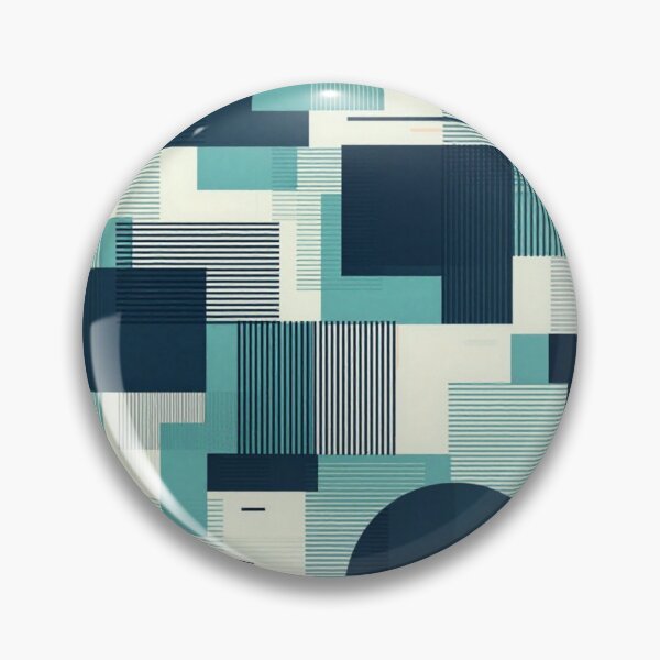 Item preview, Teal Geometric Block Collage designed and sold by RandomWalker.