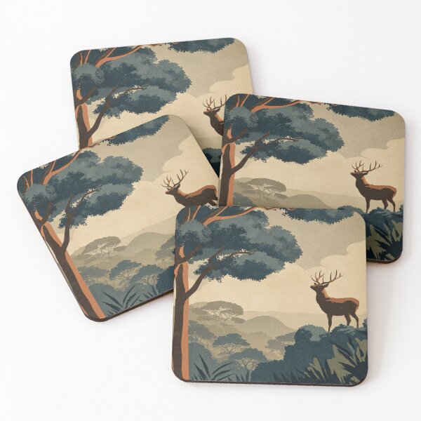 Item preview, Retro national park deer art designed and sold by gaylelyons.