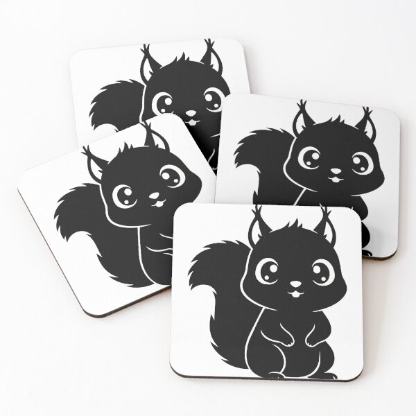 Item preview, Cute Squirrel Silhouette Sticker - Minimalist Woodland Animal Poster - Kawaii Bushy Tail Autumn Squirrel Print for Mugs and T-Shirts designed and sold by BestChoiceService.