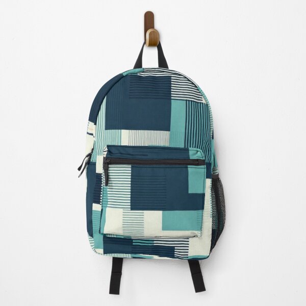 Item preview, Teal Geometric Block Collage designed and sold by RandomWalker.