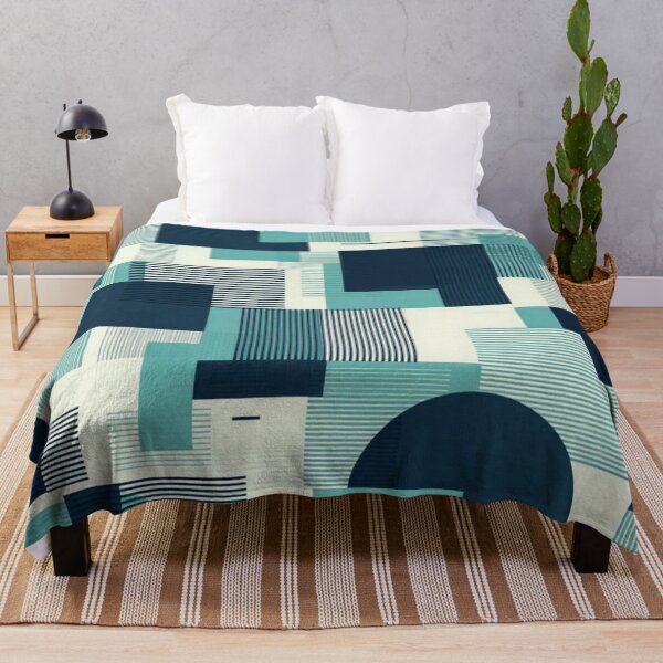 Item preview, Teal Geometric Block Collage designed and sold by RandomWalker.
