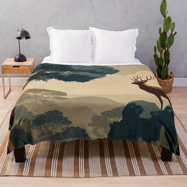 Item preview, Retro national park deer art designed and sold by gaylelyons.