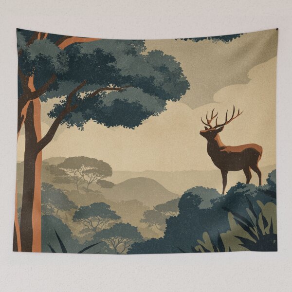 Item preview, Retro national park deer art designed and sold by gaylelyons.