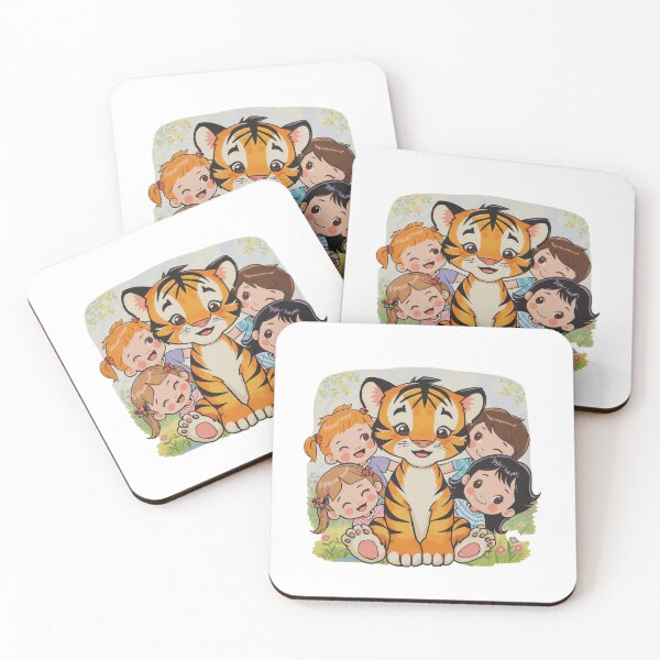 Item preview, Cute Tiger With Kids Family designed and sold by aminomen.