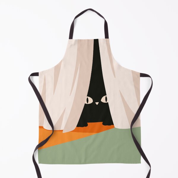 Item preview, Minimalist Cat Curtain Print designed and sold by Studio pod Burom.
