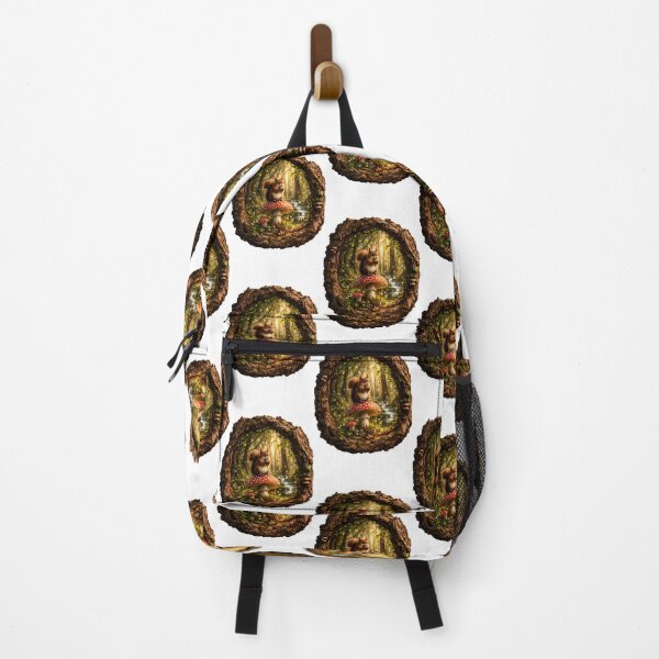 Item preview, Cute Woodland Squirrel in Rustic Bark Frame – Forest Wildlife Art designed and sold by GGAUL.