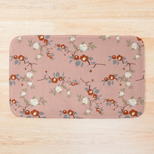 Item preview, Vintage Dusty Rose Camellia Floral Seamless Pattern designed and sold by MOONLIT MIRAGE.