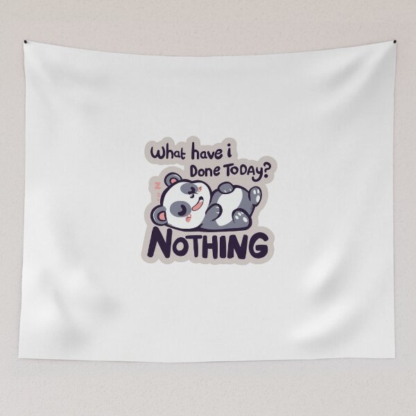 Item preview, What Have I Done Today ? Nothing Panda design Sticker ! Lazy Panda "Do Nothing" Sticker – Cute Vinyl Decal for Laptops, Water Bottles & More designed and sold by Ulikedigital14.